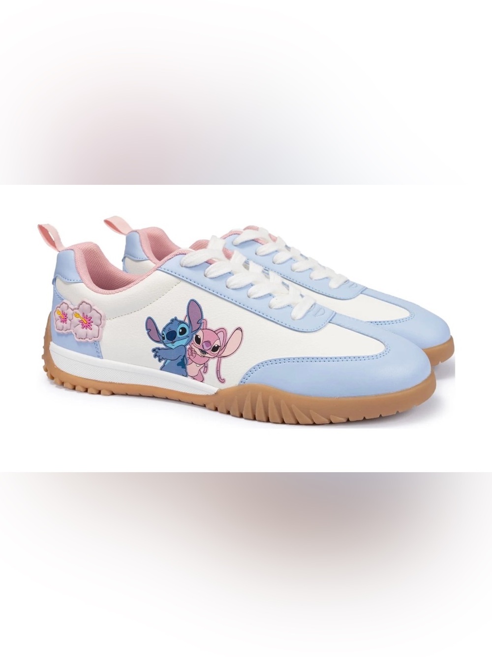 Ladies Stitch and Angel Low Retro Sneakers